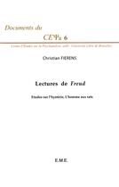 Couverture du livre « Lectures de Freud ; études sur l'hystérie, l'homme aux rats » de Christian Fierens aux éditions Eme Editions