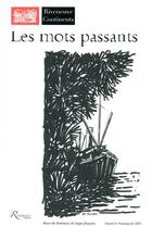 Couverture du livre « Les mots passants » de  aux éditions Riveneuve