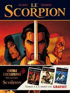 Couverture du livre « Le scorpion ; COFFRET T.1 A T.3 » de Stephen Desberg et Enrico Marini aux éditions Dargaud