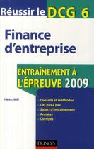 Couverture du livre « Réussir le DCG 6 ; finance entreprise » de Fabrice Briot aux éditions Dunod