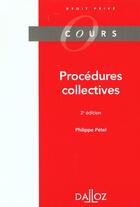 Couverture du livre « Procedures Collectives » de Philippe Petel aux éditions Dalloz