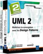 Couverture du livre « UML 2 ; maîtrisez la conception avec les Design Patterns ; coffret (2e édition) » de Laurent Debrauwer et Fien Van Der Heyde aux éditions Eni