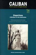 Couverture du livre « Disparitions / disappearances » de Françoise Besson aux éditions Pu Du Mirail