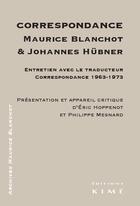 Couverture du livre « Maurice Blanchot et Johannes Hubner » de Maurice Blanchot aux éditions Kime