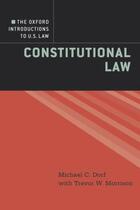 Couverture du livre « The Oxford Introductions to U.S. Law: Constitutional Law » de Morrison Trevor W aux éditions Oxford University Press Usa