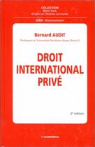 Couverture du livre « Droit International Prive » de Bernard Audit aux éditions Economica