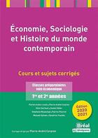 Couverture du livre « Économie, sociologie et histoire du monde contemporain » de  aux éditions Breal