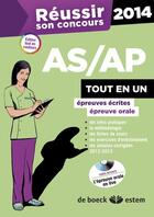 Couverture du livre « REUSSIR SON CONCOURS ; reusir son concours AS/AP 2014 ; tout en un : épreuves écrites, épreuves orales » de  aux éditions Estem