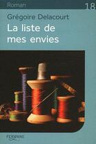 Couverture du livre « La liste de mes envies » de Gregoire Delacourt aux éditions Feryane