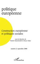 Couverture du livre « Construction européenne et politiques sociales » de  aux éditions L'harmattan