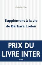 Couverture du livre « Supplément à la vie de Barbara Loden » de Nathalie Léger aux éditions P.o.l