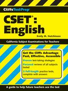 Couverture du livre « CliffsTestPrep CSET: English » de Hutchinson Emily M aux éditions Houghton Mifflin Harcourt