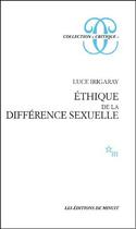 Couverture du livre « Éthique de la différence sexuelle » de Luce Irigaray aux éditions Minuit