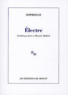 Couverture du livre « Electre » de Sophocle aux éditions Minuit