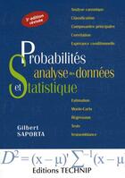 Couverture du livre « Probabilités, analyse des données et statistique (3e édition) » de Gilbert Saporta aux éditions Technip