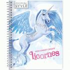 Couverture du livre « Animal style ; licornes ; mon carnet créatif » de  aux éditions Play Bac