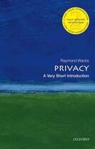 Couverture du livre « Privacy: A Very Short Introduction » de Wacks Raymond aux éditions Oup Oxford