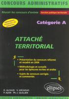 Couverture du livre « Attache territoral - categorie a » de Quillien/Alcaud/Azan aux éditions Ellipses