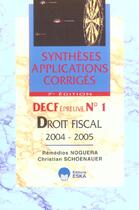 Couverture du livre « Droit fiscal 2004-2005 7e ed. (7e édition) » de Noguera/Schoenauer aux éditions Eska