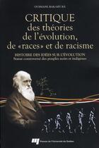 Couverture du livre « Critique des théories de l'évolution de 
