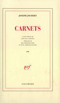 Couverture du livre « Carnets - vol02 » de Joubert/Bellessort aux éditions Gallimard (patrimoine Numerise)