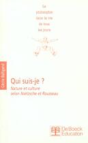 Couverture du livre « Philo -qui suis-je / eleve nietzsche et rousseau » de Balligand aux éditions De Boeck