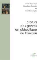 Couverture du livre « Statuts des genres en didactique du francais » de  aux éditions Pu De Namur