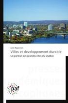 Couverture du livre « Villes et développement durable » de Juste Rajaonson aux éditions Presses Academiques Francophones