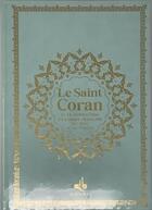 Couverture du livre « Saint coran bilingue cartonné: grande écriture: vert clair/arc-en-ciel » de  aux éditions Albouraq