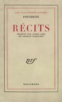 Couverture du livre « Recits » de Alexandre Pouchkine aux éditions Gallimard