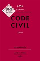 Couverture du livre « Code civil : annoté (édition 2024) » de Xavier Henry et Pascal Ancel et Guy Venandet aux éditions Dalloz