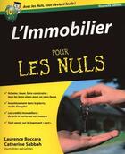 Couverture du livre « Immobilier pour les nuls (3e édition) » de Laurence Boccara aux éditions First