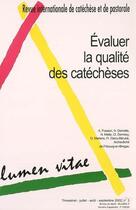 Couverture du livre « REVUE LUMEN VITAE N.57/3 ; évaluer la qualité des catéchèses » de Revue Lumen Vitae aux éditions Lumen Vitae