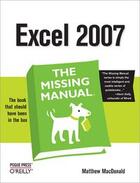 Couverture du livre « Excel 2007: The Missing Manual » de Macdonald Matthew aux éditions O'reilly Media