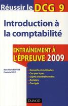 Couverture du livre « Réussir le DCG 9 intro comptabilité » de Disle et Bouvier aux éditions Dunod