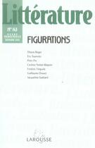 Couverture du livre « Littérature n.143 ; figurations » de Thierry Rogers aux éditions Armand Colin