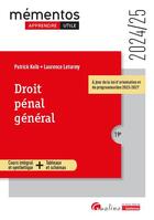 Couverture du livre « Droit pénal général : À jour de la loi d'orientation et de programmation 2023-2027 (édition 2024/2025) » de Laurence Leturmy et Laurence Kolb aux éditions Gualino