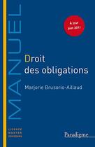Couverture du livre « Droit des obligations » de Marjorie Brusorio Aillaud aux éditions Larcier