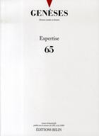 Couverture du livre « Expertise » de Nicolas Mariot aux éditions Belin