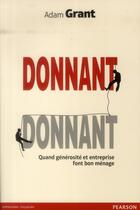 Couverture du livre « Donnant, donnant » de Adam Grant aux éditions Pearson