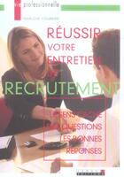 Couverture du livre « Réussir votre entretien de recrutement » de Garlone Courrier aux éditions Leduc
