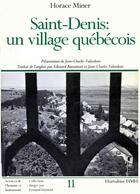 Couverture du livre « Saint-denis: un village quebecois » de Miner H aux éditions Editions Hurtubise