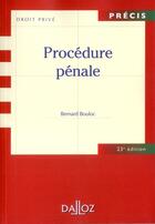 Couverture du livre « Procédure pénale (édition 2012) » de Bernard Bouloc aux éditions Dalloz