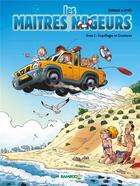 Couverture du livre « Les maîtres nageurs Tome 2 ; coquillages et crustacés » de Brremaud et Mathieu Reynes aux éditions Bamboo