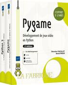 Couverture du livre « Pygame : Développement de jeux vidéo en python (2e édition) » de Sebastien Chazallet et Benoit Prieur aux éditions Eni