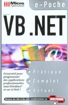 Couverture du livre « Poche Vb.Net » de Alain Dorseuil aux éditions Micro Application