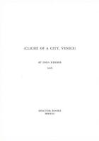 Couverture du livre « Inga kerber cliche of a city, venice /anglais/allemand/italien » de  aux éditions Spector Books