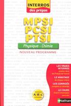 Couverture du livre « MPSI-PCSI-PTSI » de Cyriaque Cholet aux éditions Nathan