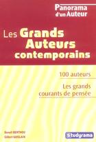 Couverture du livre « Les grands auteurs contemporains » de Benoit Berthou aux éditions Studyrama