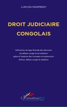 Couverture du livre « Droit judiciaire congolais » de Lukusa Nsambayi aux éditions L'harmattan